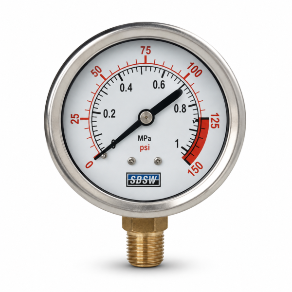 1 MPa Line Mount Pressure Gauge
