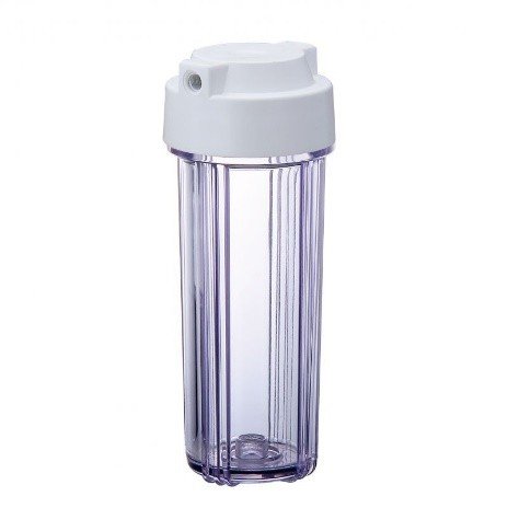 housing Transparent 10 Inch Filter Housing – 1 Inch In & Out - Image 1